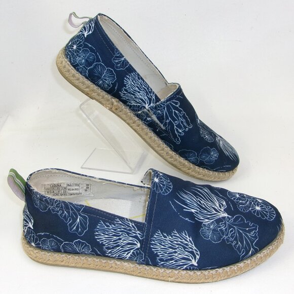 Vionic Aruba Beach Shoes Mario Blue Espadrilles Slip Ons Women's US‎ Sz 6 - Picture 1 of 6